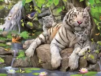 Jigsaw Puzzle White Tiger