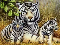 Пазл Белый тигр 2