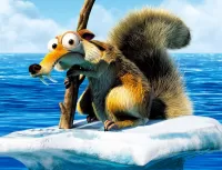 Rompecabezas Squirrel on the ice