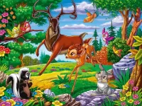 Слагалица Bambi with father