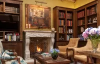Puzzle Library with fireplace