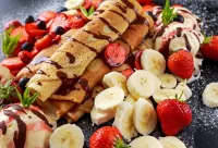Jigsaw Puzzle Pancakes and ice cream
