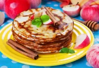 Jigsaw Puzzle Pancakes and apples