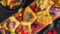 Jigsaw Puzzle Pancakes stuffed with berries