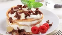 Jigsaw Puzzle Pancakes with chocolate