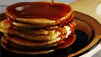 Puzzle Pancakes with syrup