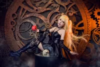 Jigsaw Puzzle Blonde in black