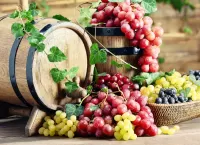 Bulmaca Grapes and barrels