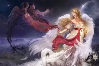 Quebra-cabeça The goddess and angels