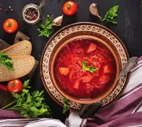 Jigsaw Puzzle Borscht with spices