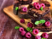 Rätsel Brownie and raspberry