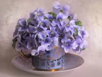 Jigsaw Puzzle Bouquet of violets 1
