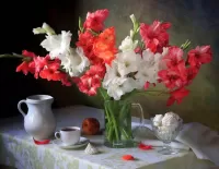 Rompecabezas Bouquet of gladioli
