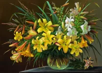 Jigsaw Puzzle A bouquet of lilies