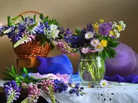 Jigsaw Puzzle Bouquet of lupine