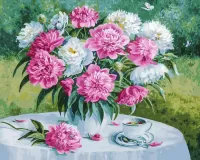 Jigsaw Puzzle Bouquet of peonies
