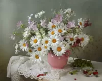 Quebra-cabeça A bouquet of daisies