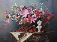 Пазл Букет с лилиями