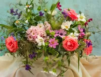 Jigsaw Puzzle Bouquet of flowers
