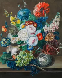 Bulmaca Bouquet of flowers in a vase