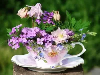 Jigsaw Puzzle Bouquet in a Cup