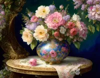 Quebra-cabeça Bouquet in a beautiful vase