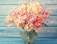 Jigsaw Puzzle Bouquet in a vase