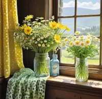 Jigsaw Puzzle Bouquets of wild flowers