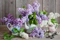 Jigsaw Puzzle Bouquets of lilacs