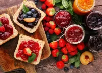 Jigsaw Puzzle Sandwiches with jam