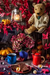 Слагалица Tea party with bear