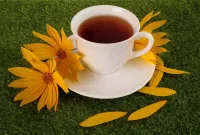 Quebra-cabeça Tea and flowers