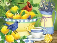 Jigsaw Puzzle Tea with lemon