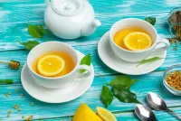 Puzzle Tea with lemon