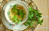 Puzzle Tea with mint