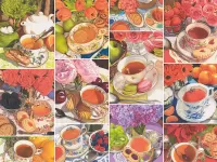 Quebra-cabeça tea collage