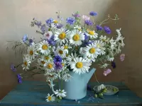 Puzzle Kettle with flowers