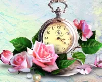 Quebra-cabeça Watch and roses