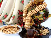 Jigsaw Puzzle Russian teaparty