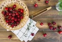 Puzzle Cherries in a basket