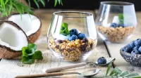 Jigsaw Puzzle Blueberries with muesli