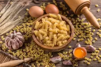 Jigsaw Puzzle Garlic and pasta