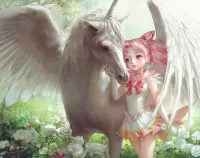 パズル ChibiUsa and Pegasus