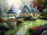 Jigsaw Puzzle Lovely house in the woods