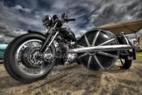 Пазл Чёрный мотоцикл