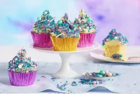 Jigsaw Puzzle colourful cupcakes