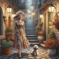 Jigsaw Puzzle Lady with a dog
