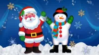 Bulmaca Santa Claus and snowman
