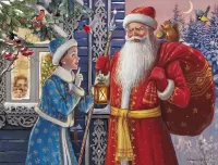 Rompecabezas Ded Moroz and Snegurochka