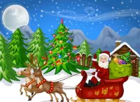 Puzzle Santa Claus with gifts